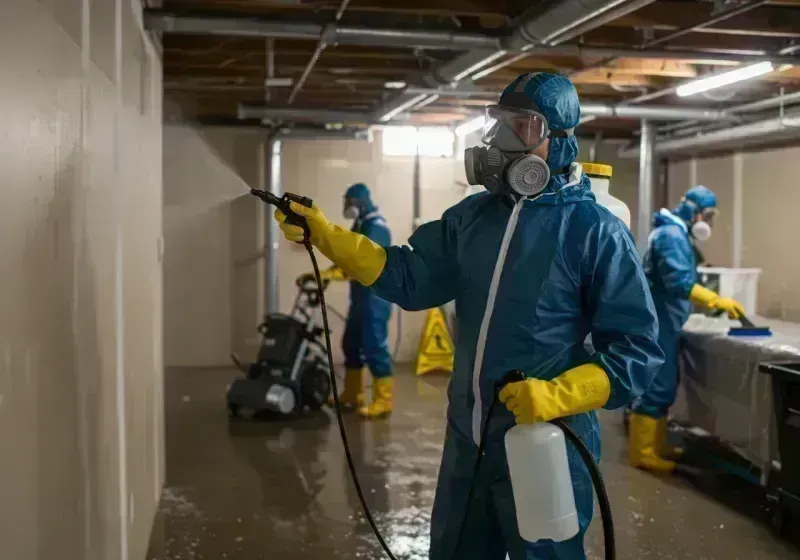 Basement Sanitization and Antimicrobial Treatment process in West Chicago, IL