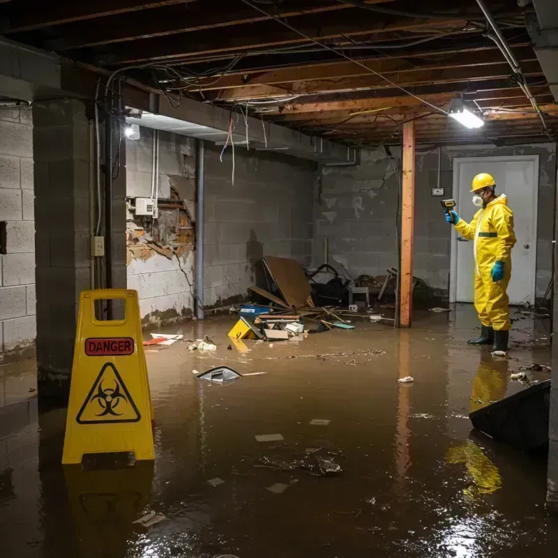 Flooded Basement Electrical Hazard in West Chicago, IL Property